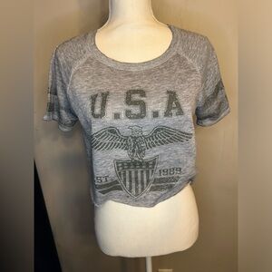 Women’s USA Cropped Tshirt - Sz S